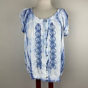 Fever Button Down Tunic Top Size XL EUC
